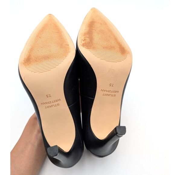 Stuart Weitzman Leigh 85 Pointed Toe Stiletto Heel Pumps Women's Size US7.5 - Picture 6 of 9